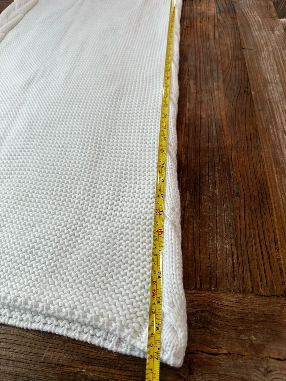 UGG Cream Cable Knit Tassel Throw